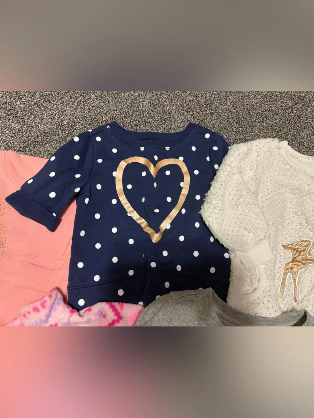 18-24 month 2t girls sweatshirts Minnie deer fleece gum ball